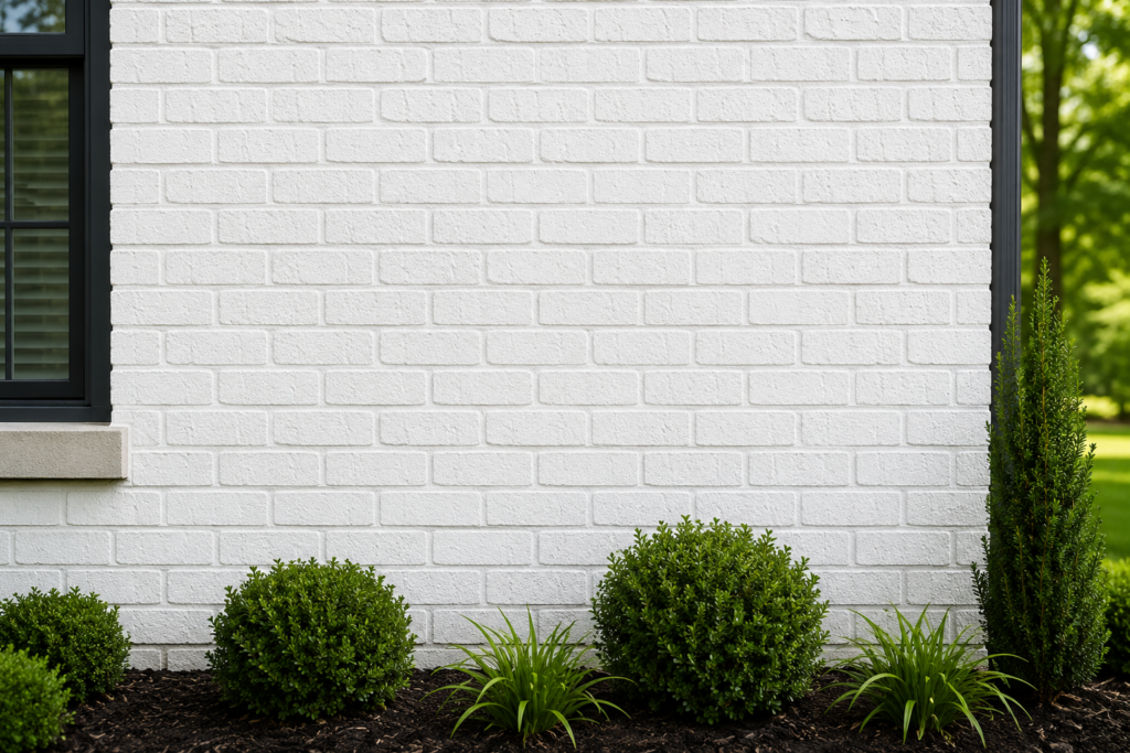 Freshly painted brick exterior by Ridgecrest Painting Co. in Douglasville, GA.